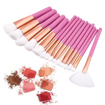 

15 Pcs Pro Makeup Set Powder Foundation Eye Shadow Eyeliner Lip Cosmetic Brushes Kit Makeup Brush Hot Sale
