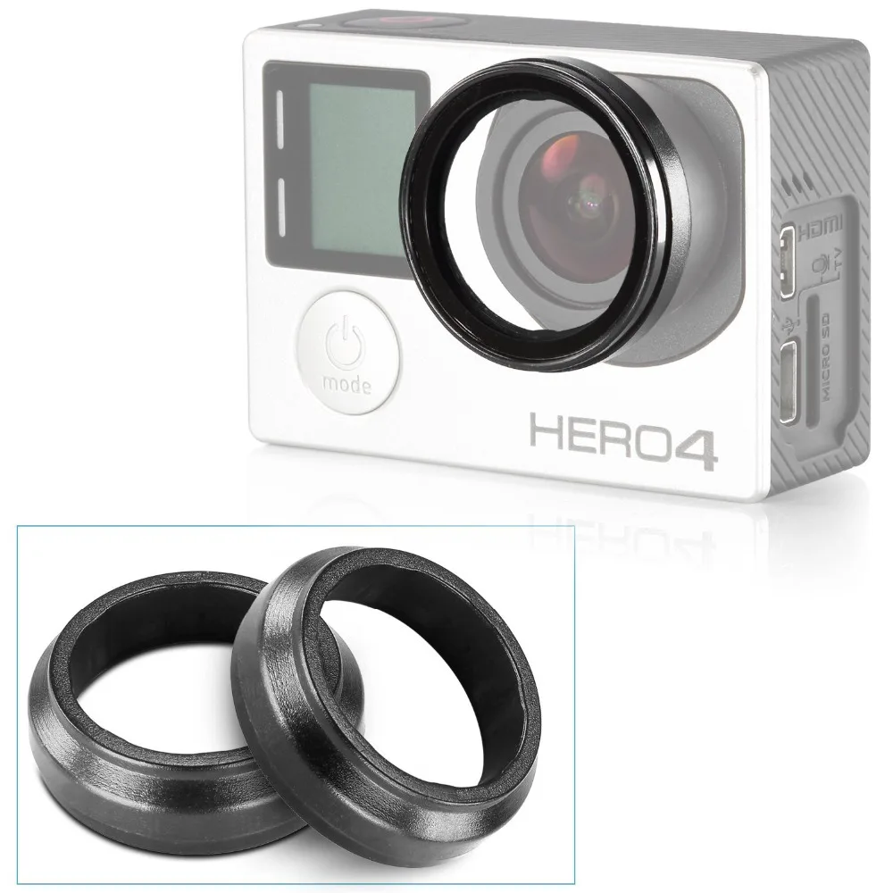 Goedkoop GEWOON NU 2 STKS UV Action Camera Beschermende Accessoires Lens Cover Optische Glazen Lens Cover voor Gopro Hero 4 3 + 3