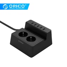 ORICO ODC обновленный офисный дом 2 AC ЕС блок питания с 5 портами USB зарядное устройство для iPhone/iPad бытовая техника-черный/белый