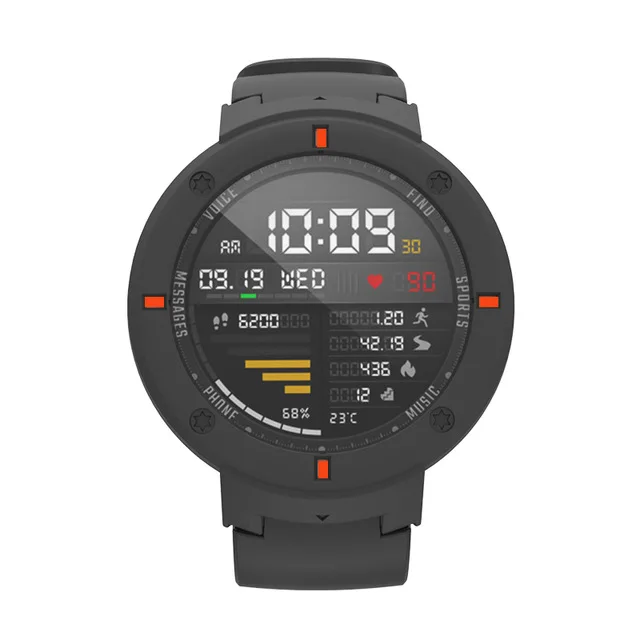 Bakeey PC Красочные Smartwatch чехол для экрана силиконовые умные часы Чехол для Amazfit грани Смарт-часы - Цвет: Черный