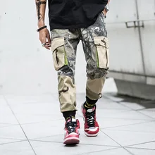 Новинка, осенние модные мужские Штаны для бега, мужские большие спортивные брюки с карманами, камуфляж, пустыня, камуфляж, уличная одежда, тактические брюки