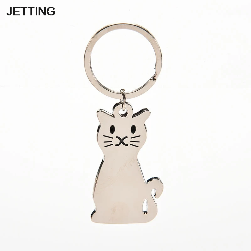 

JETTING Cat Shaped Metal Key Chain Keychain Key Ring Keyring Hot Gift Car Styling Accessories Decoration 1Pc