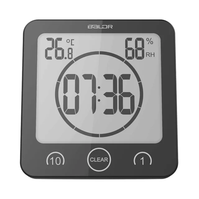 lcd waterproof bathroom sucker wall clock 1 10 minutes countdown clock 10 minutes