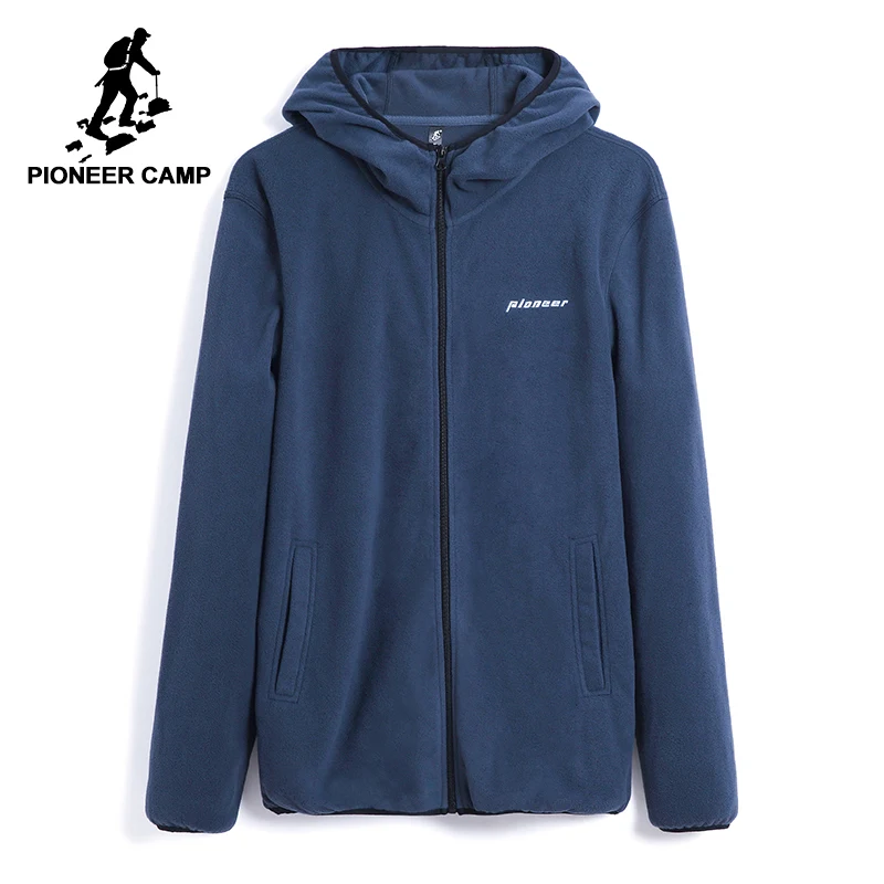 

Pioneer camp mew winter warm fleece jacket men brand clothing zipper solid hooded jacket coat male thicken outerwear AJK802309