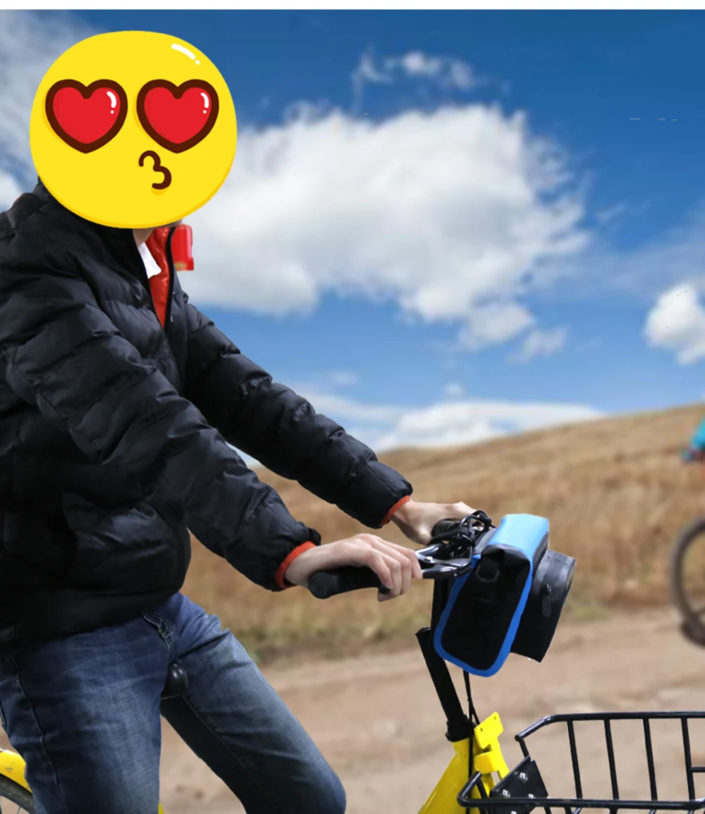 Cheap Waterproof Bicycle Bag Handlebar Basket Pack Mountain Bike Cycling Front Frame Tube Storage Shoulder Backpack Bike Accessories 7