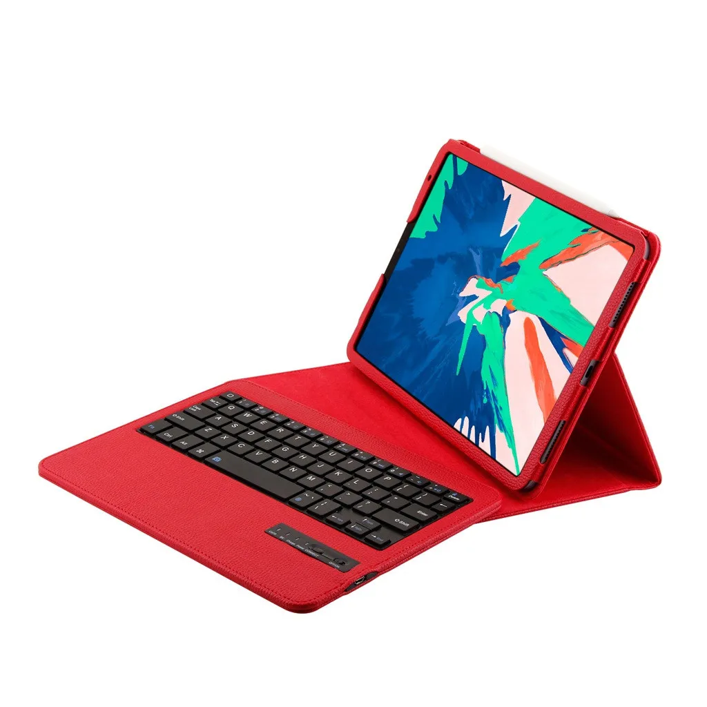 Для iPad Pro 11 кожаный чехол-подставка+ Съемная Беспроводная Bluetooth клавиатура i Pad Pro 11 планшетный ПК Стенд задняя крышка