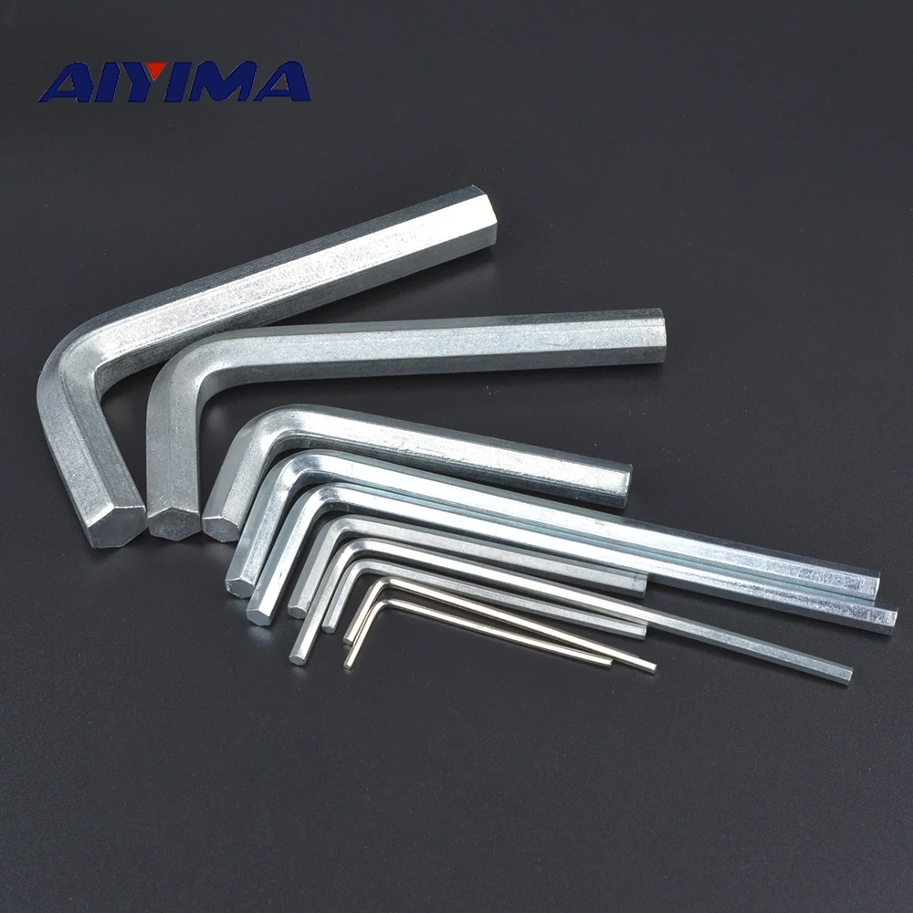 

AIYIMA Mini 1.5-12MM Hexagon Allen Key Wrench hand Tools Set Matte Chrome Ball End Spanner Wrenches Repair To DIY