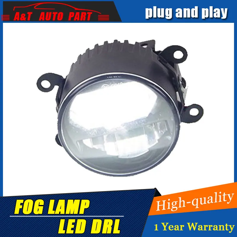 

JGRT Car Styling LED Fog Lamp for Peugeot 206 DRL Emark Certificate Fog Light High Low Beam white led Projector 2 function