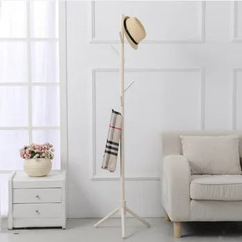 

8 hooks Solid wooden Coat Rack Wall Hat shelf Scarves rack Living Room Furniture