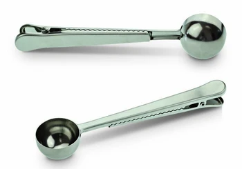 

Free Shipping+Wholesale Stainless Steel Coffee Scoop With Clip Coffee Tea Measuring Scoop,160pcs/lot