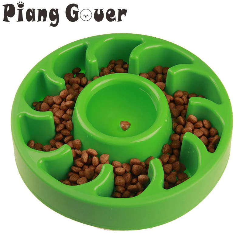 

PP Avoid Choking Slow Eat Bowls Dog Cat Food Water Bowl Pet Cat Feeder Supplies