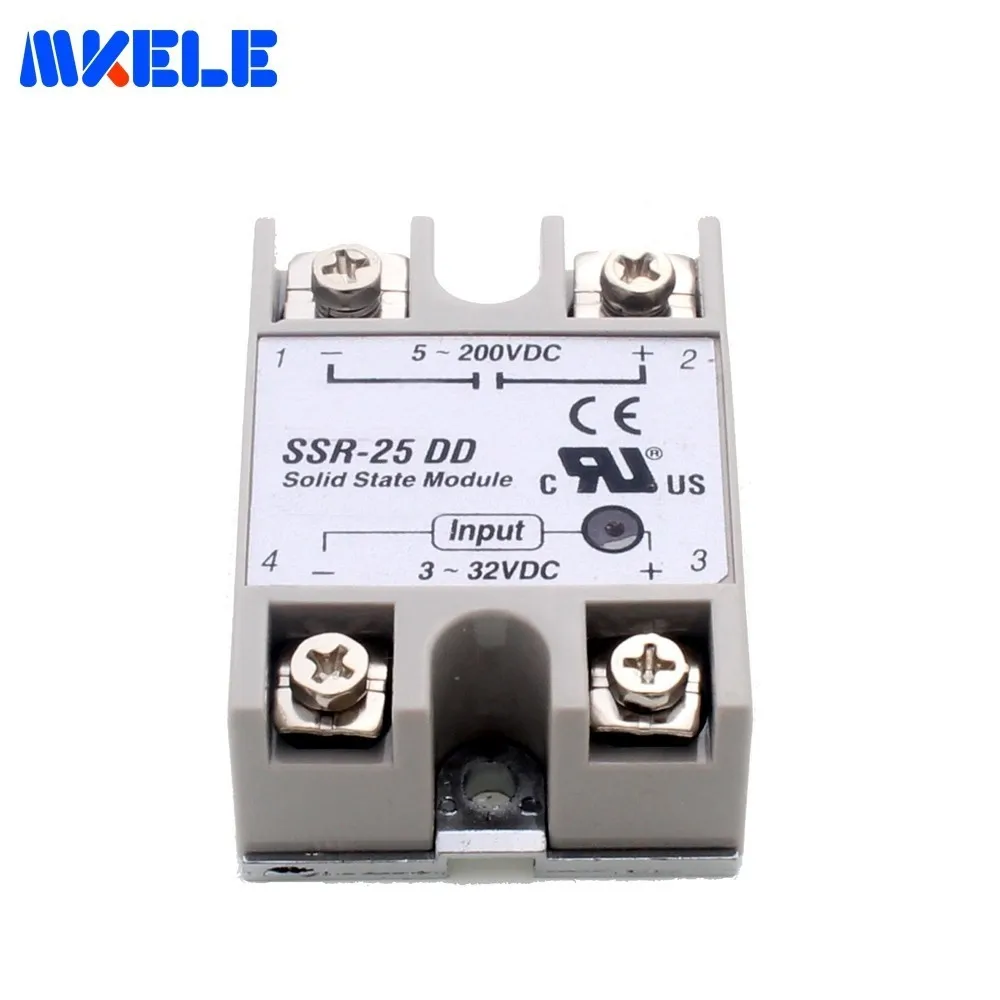 

Free Shipping Solid State Relay Module SSR-25DD Actually 3-32 DC TO 5-60 DC SSR 25DD CE Standard From Top Brand Maker New