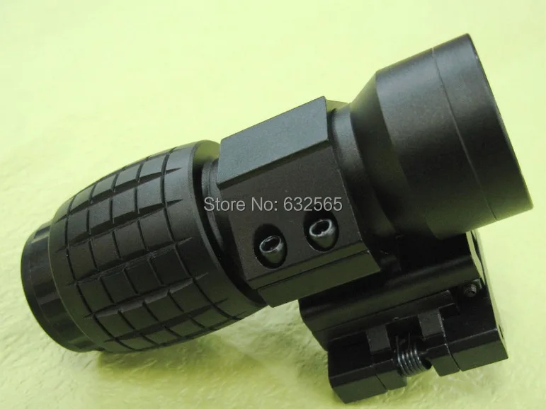 

Optic sight 3X Magnifier Scope Compact Hunting Riflescope Sights with Flip Up cover Fit for 20mm Rifle Gun Rail Mount