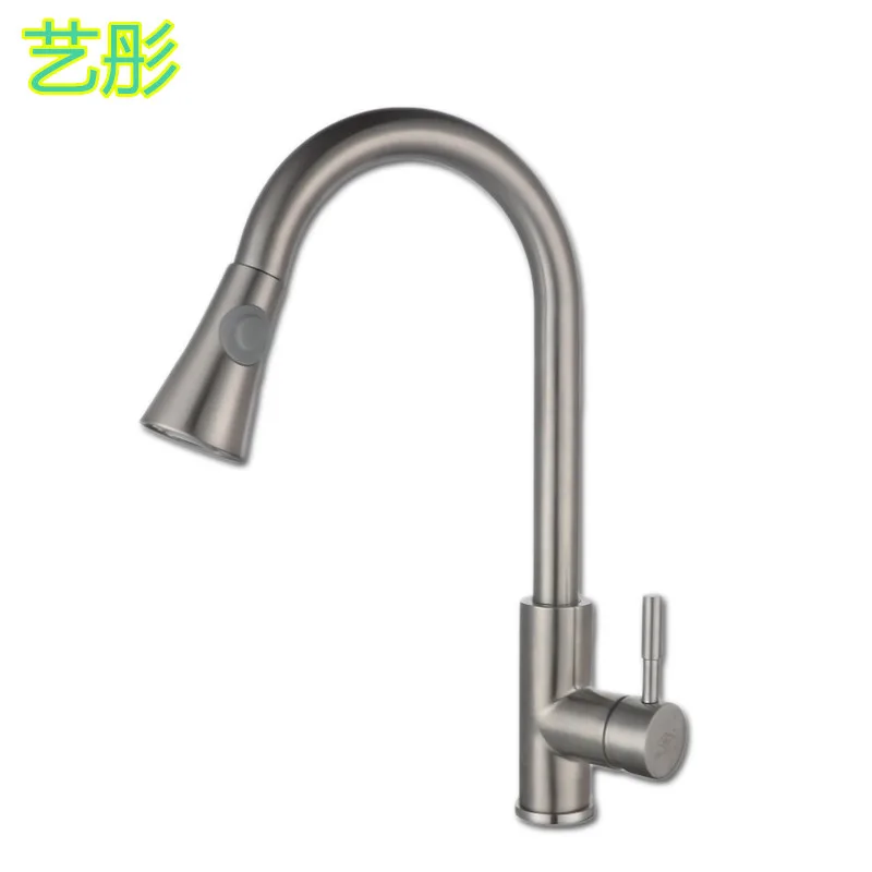 

Free shipping luxury senducs kitchen faucet with lead free pull out kitchen tap of SUS304 stainless steel kitchen sink faucet