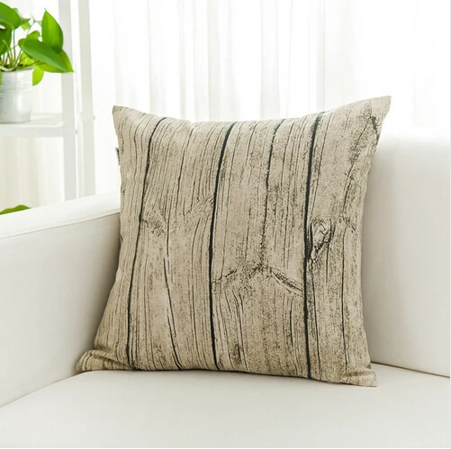 خمر وسادة يغطي الخشب خطوط مكتب وسائد أريكة شجرة النباح سيارة قطني كيس وسادة المنزل 45*45 cm خمر وسادة يغطي الخشب خطوط مكتب وسائد أريكة شجرة النباح سيارة قطني كيس وسادة المنزل 45*45 cm