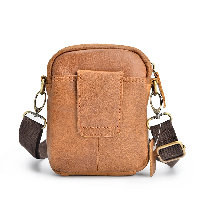 AETOO Men's leather purse leather casual Shoulder Bag Messenger Bag young Korean mobile phone bag purse bag