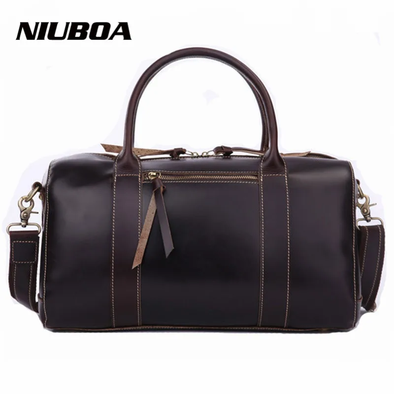 

Genuine Leather Bag Casual Man Handbags Cowhide Men Travel Duffle Men's Travel Bags Tote Laptop Business Laptop Bag