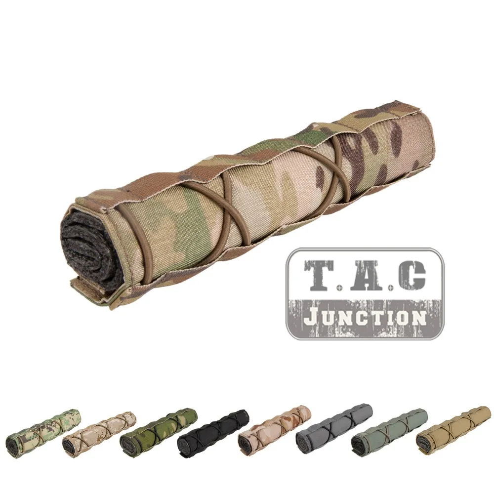 

Emerson Tactical 22cm Suppressor Mirage Cover Coyote Brown Quick Release Airsoft Accessory Adjustable Cover with Shock strap