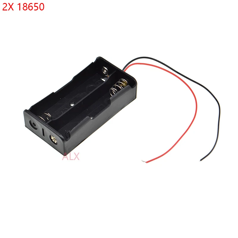 

1PCS 2x 18650 battery holder with wire 3.7V X2 7.4V Batteries case Storage Box diy 2 slot 2*18650 Rechargeable Battery Shell