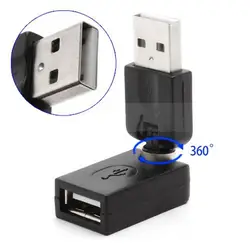 USB 2,0 Женский к Мужской 360 градусов вращающийся удлинитель адаптер