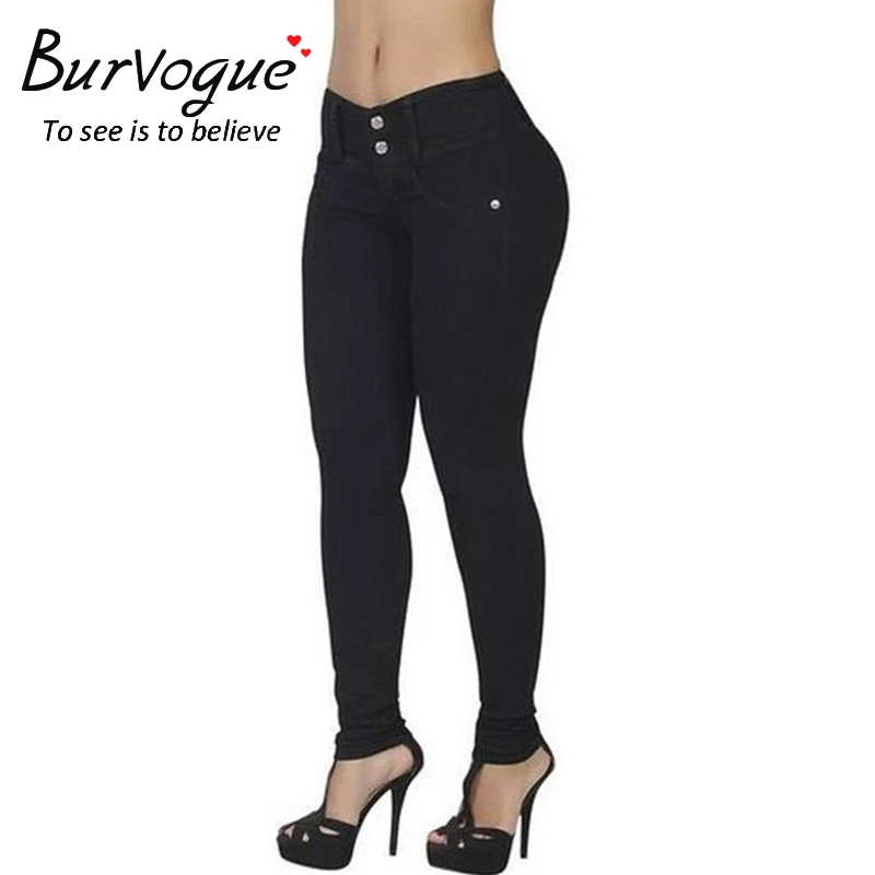 Burvogue Sexy Ripped Jeans Women High Elasticity Alice Hip Jeans Denim