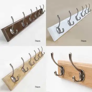 

Bamboo base with 6pcs metal hook coat hanger, wall mount holder,