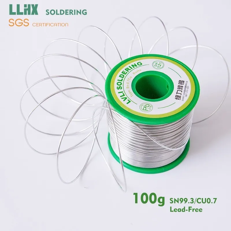 

JIADIAN Lead-free Solder Wire 0.5-1.0mm Unleaded Lead Free Rosin Core for Electrical Solder Sn99.3 Cu0.7 100g