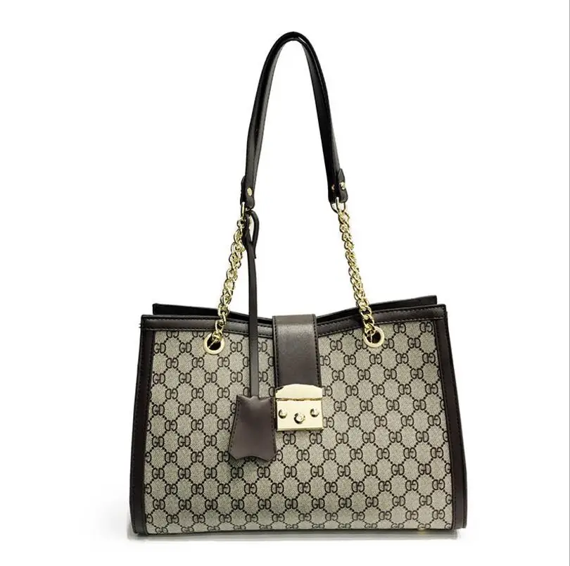 Us 34 0 40 Off 2019 New Women Fashion Gd Plaid Bags Capacity Office Lady Zipper Pocket Shoulder S Schoolbag High Quality Beach Handbag In