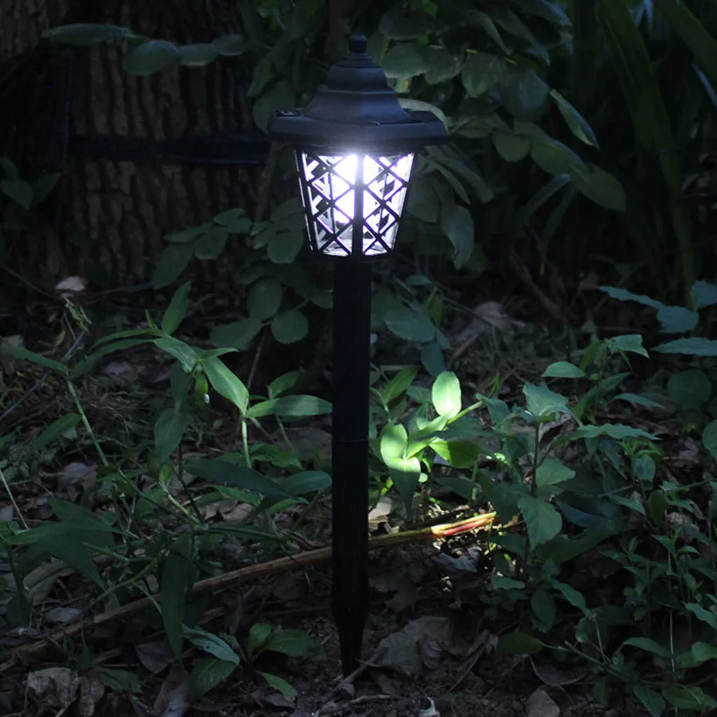 Солнечный СВЕТОДИОДНЫЙ светильник от комаров, электронный мухобойка, насекомое-вредитель, отвергающий УФ-ловушка, лампа для сада, лужайки#4
