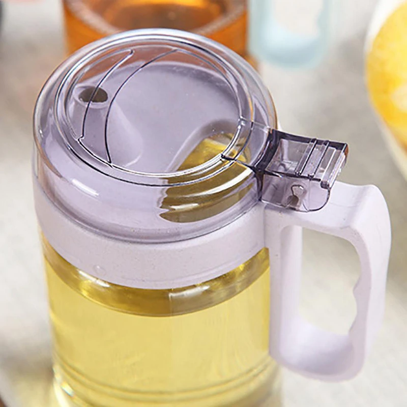 580ml NEW Glass Kitchen Oil & Vinegar Storage Dispenser Leak-proof Soy Sauce Cruet Glass