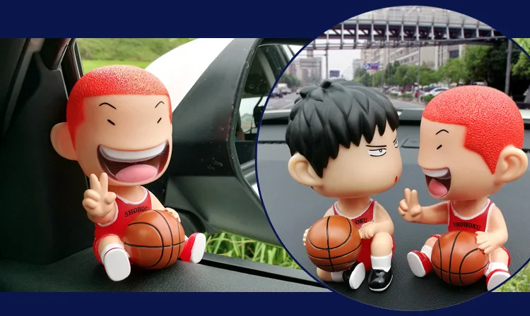 Игрушечный встряхиватель для автомобиля милые куклы Slam Dunk Sakuragi Hanamichi Rukawa Kaede японского аниме Стайлинг декоративная приборная панель игрушки