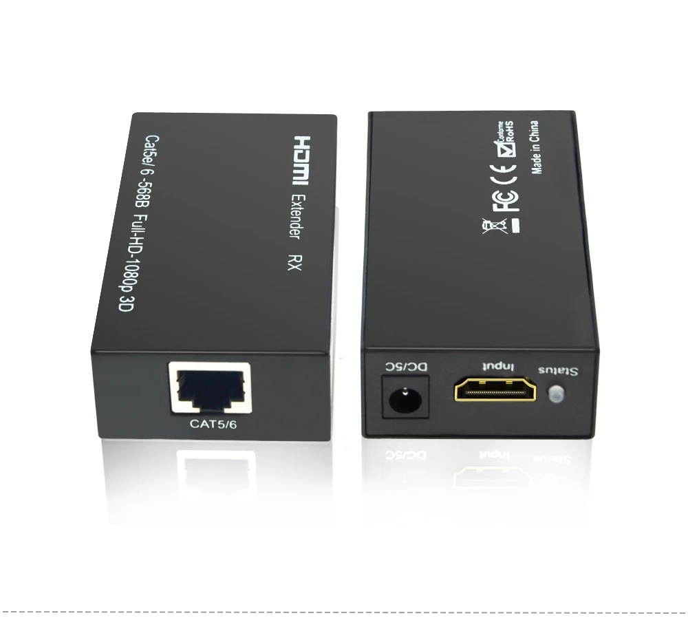 196ft HDMI удлинитель Aikexin 60 м Extensor hdmi-удлинитель Протокола по Lan кабель cat5e/6 Поддержка 3D 1080 p с передатчиком+ приемник