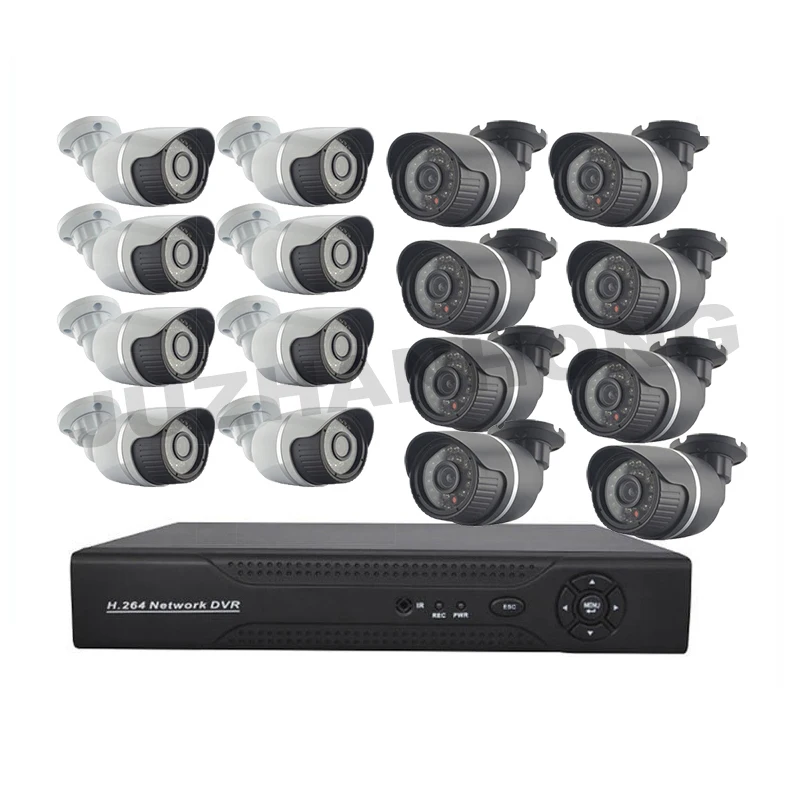 Камера видеонаблюдения 16 каналов DVR CVR DIY Kit + шт. CMOS 2 Мп 1080 P HDCVI с кабелем BNC 20 метров