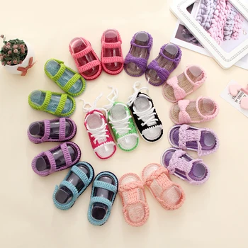 

QYFLYXUECrochet Baby Baby Shoes Diy Hand Knitted Wool Crochet, Coarse Cotton Yarn, Wool Shoes.
