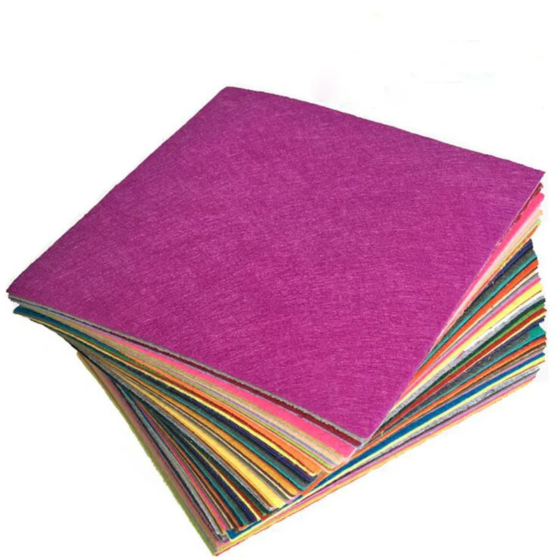 40Pcs 30x30cm Nonwoven Fabric DIY Toys Gift Colorful Manual Felt Cloth