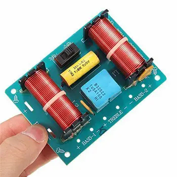 

100W Home Speaker 3 Way Frequency Divider Treble Dual Bass Speaker Audio Divider for Under 10 inch Loudspeakers