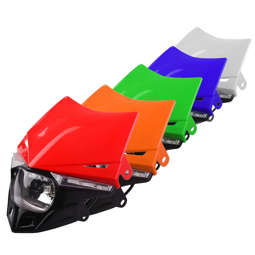 Prix pour 4 Couleurs Universal New Off-Road Véhicule Modifié Phare LED Moto Lumière Pour Honda CRF Moto Accessoires Prix pour 4 Couleurs Universal New Off-Road Véhicule Modifié Phare LED Moto Lumière Pour Honda CRF Moto Accessoires