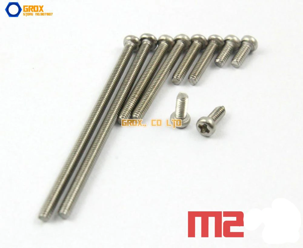 

M2 304 Stainless Steel Phillips Pan Head Machine Screw
