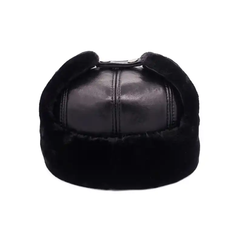 leather winter hats with ear flaps