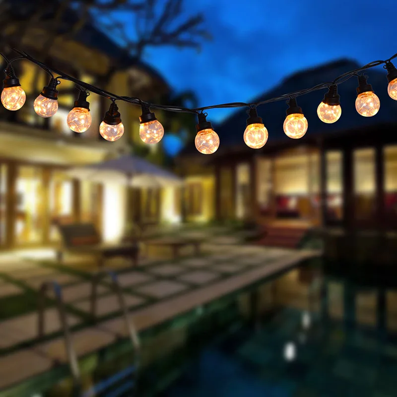 

USB Powered Retro G45 Globe Bulb LED String Light 5M /9M 12LED/25LED Copper Wire Backyard Patio Wedding Christmas Garland Light