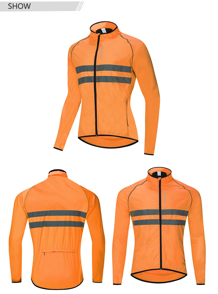 WOSAWE Светоотражающая велосипедная куртка дышащая Ультралегкая ветрозащитная ветровка велосипедная Джерси Дорога MTB велосипедная куртка ветровка