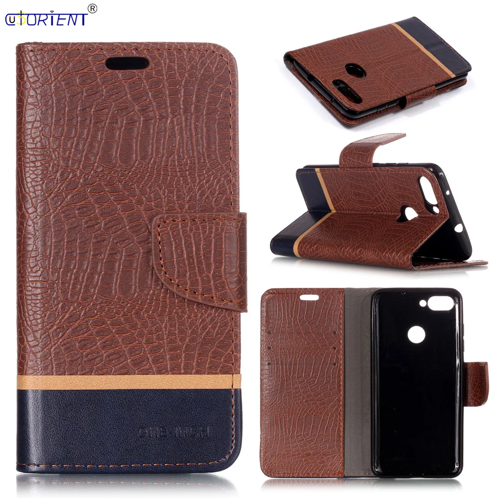 

Flip Wallet Case ASUS ZenFone MAX Plus M1 ZB570TL Crocodile Skin Texture Leather Bumper Cover X018DC X018D Card Slot Phone Funda