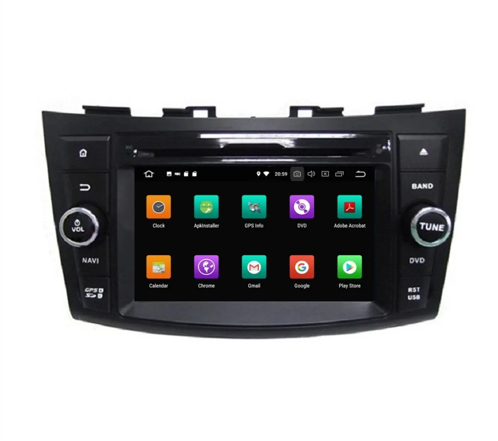 Discount IPS Screen 4GB RAM Octa Core 7" Android 8.0 Car DVD for Suzuki Swift 2011-2014 Stereo Radio GPS Bluetooth WIFI USB 32GB ROM 3