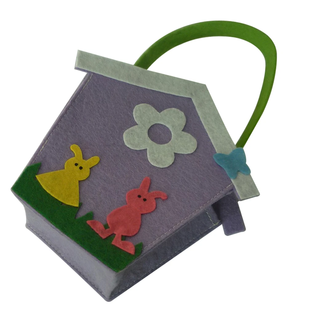 fityle Kids Candy Bags Portable Easter Handbag Gift Bag Party Favor Cute Cookie Gift Candy Bags Easter Party Favors