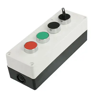 

AC 400V 10A 3 Position Rotary Selector Red Green Momentary Push Button Station