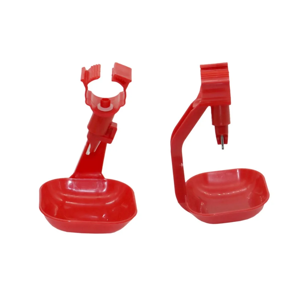 Poultry Hanging Cup Drinking Fountains Birds Coop Feed Poultry Water Drinking Cups 25mm Tube Diameter Chicken Water Bowl Nipple