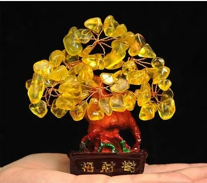 

natural citrine quartz crystal gem money tree in for wealth money bay