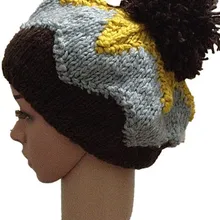 Bomhcs осень-зима Мода ручной вязаная шапка Для женщин теплые шапочки Кепки