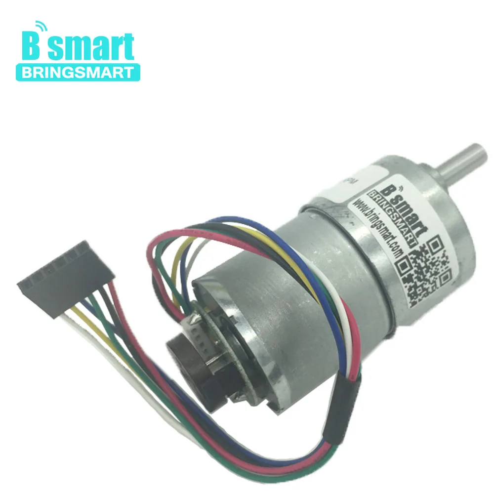 

Bringsmart DC Encoder Motor 12V JGB37-3530B Encoder Disk 800rpm Large Torque Electric Motor Reversed Encoding Reducer Motor