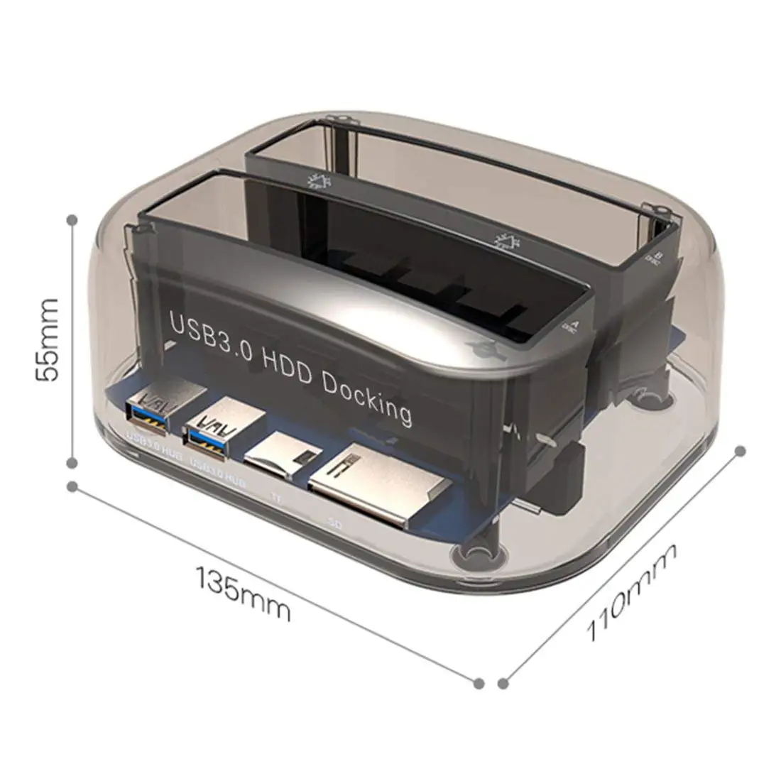 Usb 3,0 на Sata двойной отсек внешний жесткий диск Док-станция для 2,5/3,5 дюймовый HDD SSD жесткий диск дубликатор